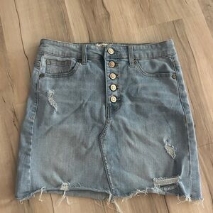 Altar'd State Light Blue Denim Skirt
